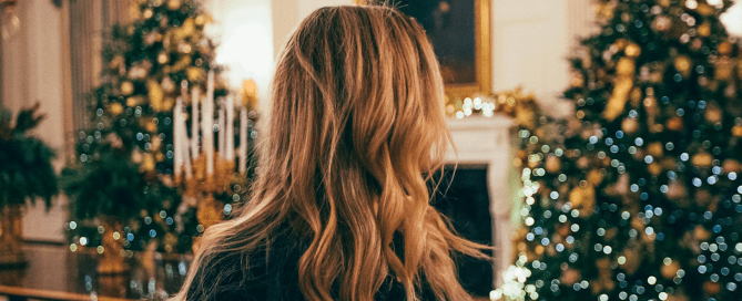 Image showing tips and products for achieving glowing skin during the Christmas season.