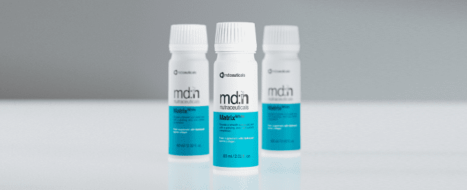 Boost collagen and restore youthful skin with md:nutraceuticals MatrixWhite. This supplement enhances hydration, firmness, and radiance while providing antioxidant protection