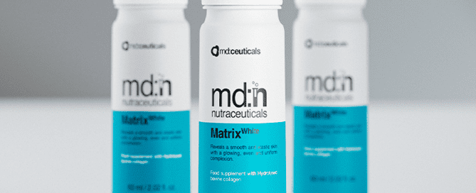 Boost collagen and restore youthful skin with md:nutraceuticals MatrixWhite. This supplement enhances hydration, firmness, and radiance while providing antioxidant protection